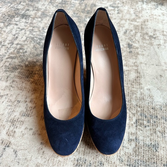 STUART‎ WEITZMAN
Corkswoon 7M Blue Suede Cork Platform Wedge ASO Kate Middleton - Picture 5 of 10